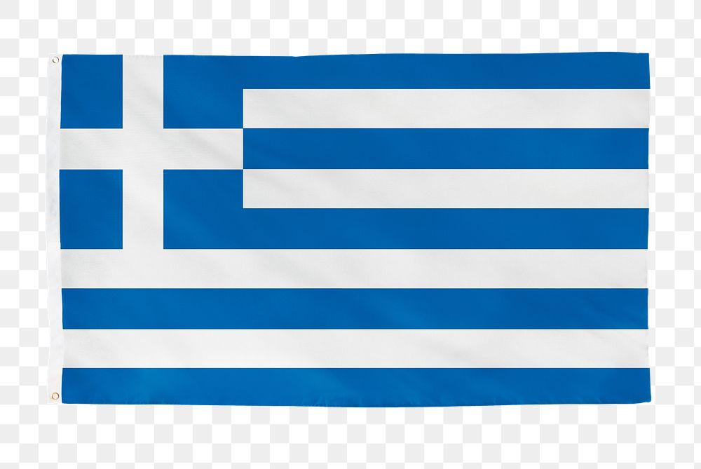 Greece png flag, national symbol, transparent background
