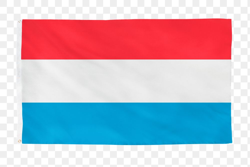Luxembourg png flag, national symbol, transparent background