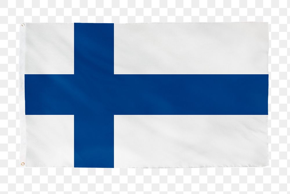 Finland png flag, national symbol, transparent background