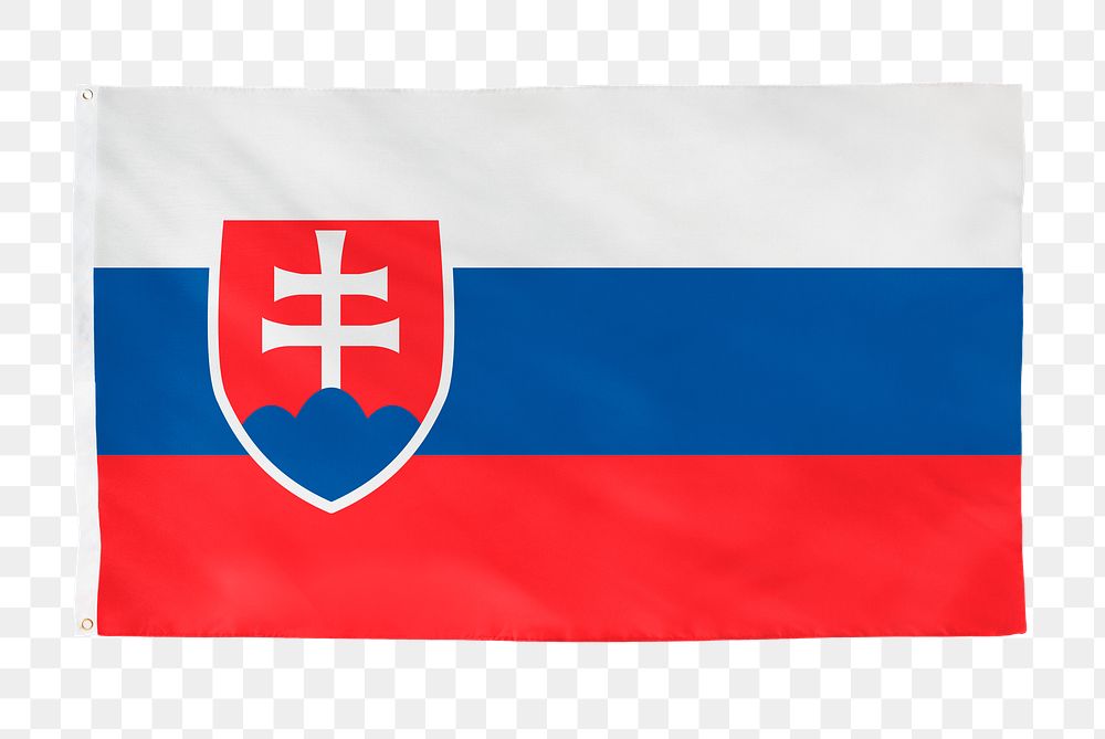 Slovakia png flag, national symbol, transparent background