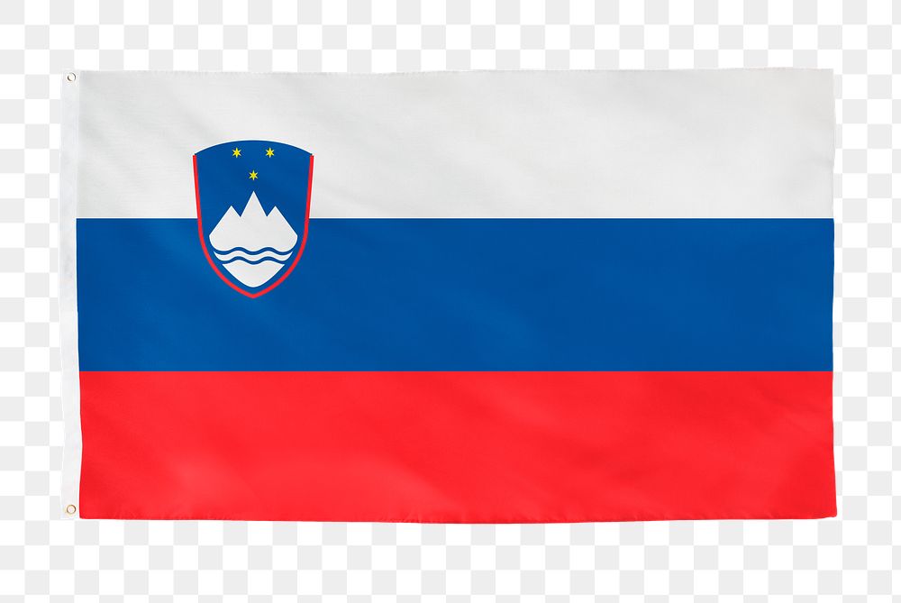 Slovenia png flag, national symbol, transparent background