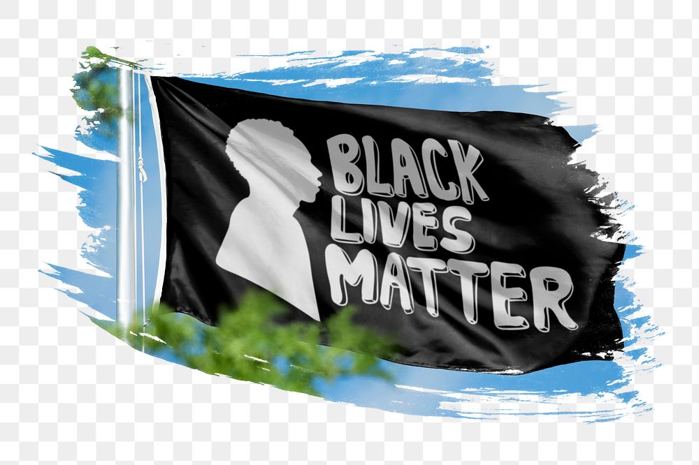 Black lives matter png word sticker typography, transparent background