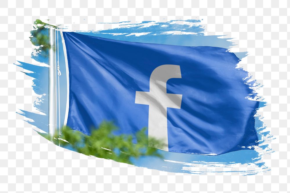 Facebook icon for social media on flag png. 26 MAY 2022 - BANGKOK, THAILAND