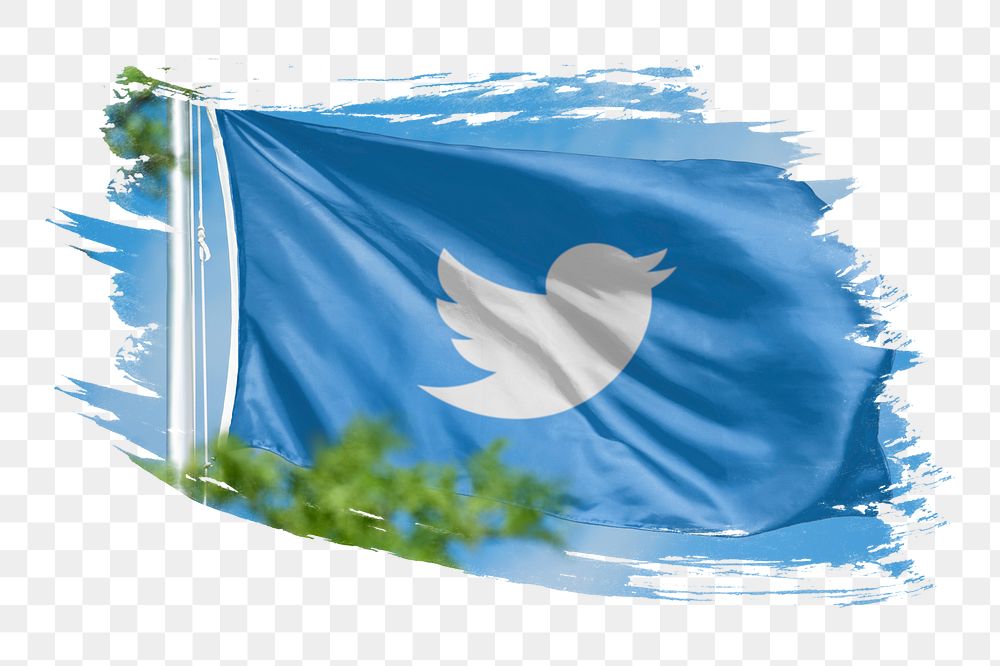 Twitter icon for social media on flag png. 26 MAY 2022 - BANGKOK, THAILAND