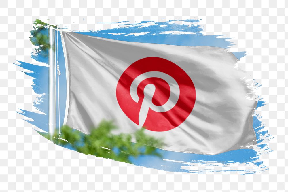 Pinterest icon for social media on flag png. 26 MAY 2022 - BANGKOK, THAILAND