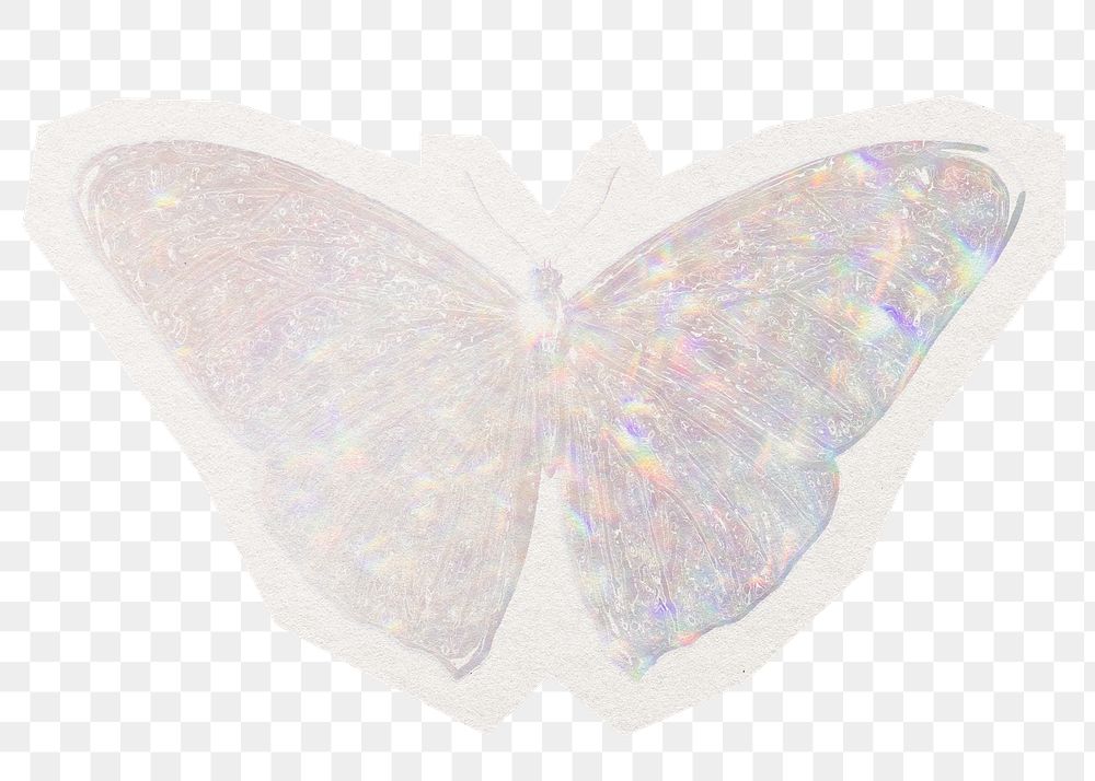 Crystal butterfly png sticker, beautiful collage element in transparent background