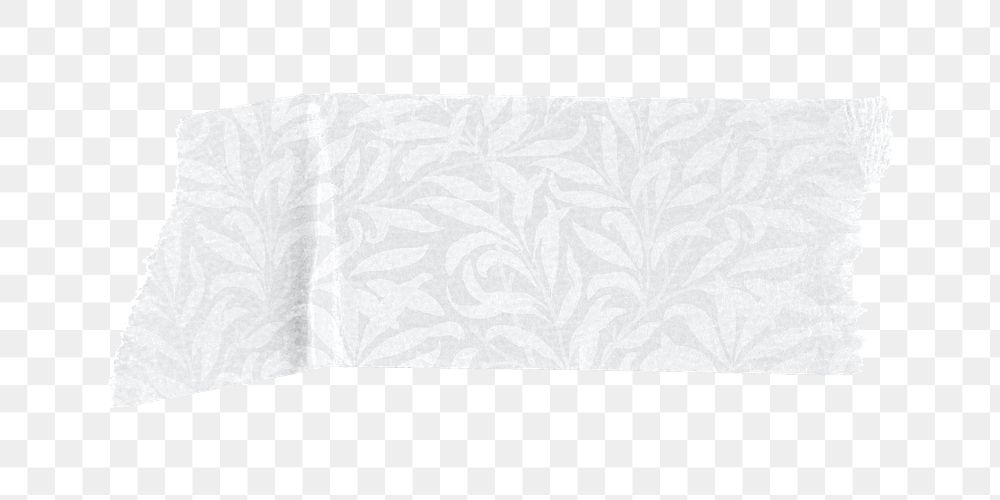 PNG vintage white pattern washi tape, journal sticker element, transparent background