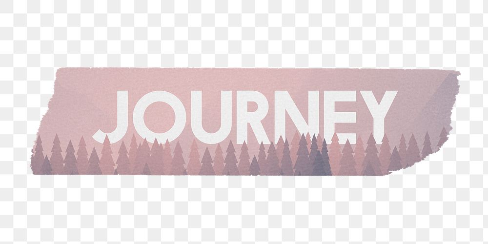 Journey png word sticker typography, transparent background