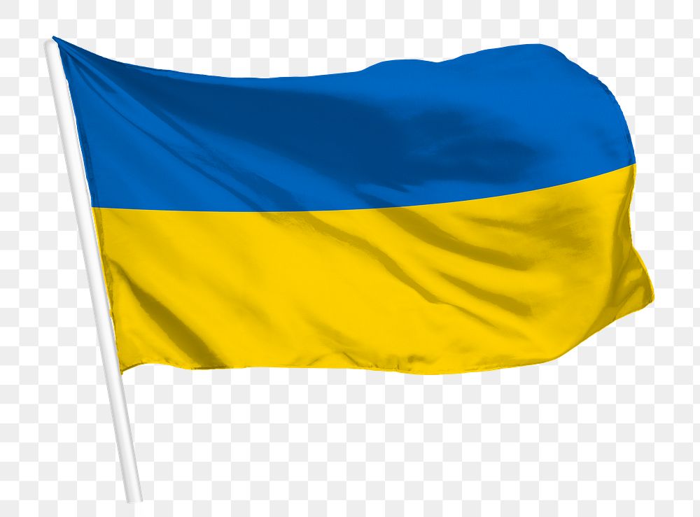 Ukraine flag png waving, national symbol graphic