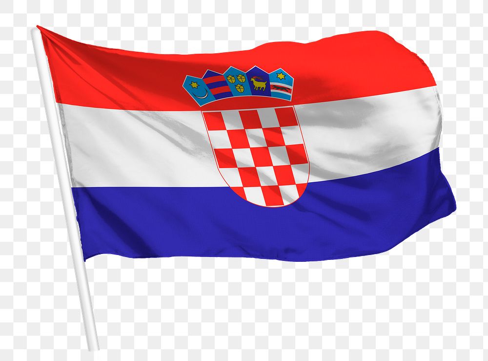 Croatia flag png waving, national symbol graphic