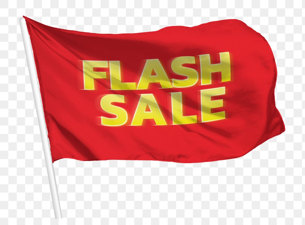 Flash sale png flag waving graphic