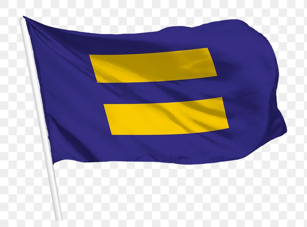 Purple png flag waving, Human Rights campaign logo