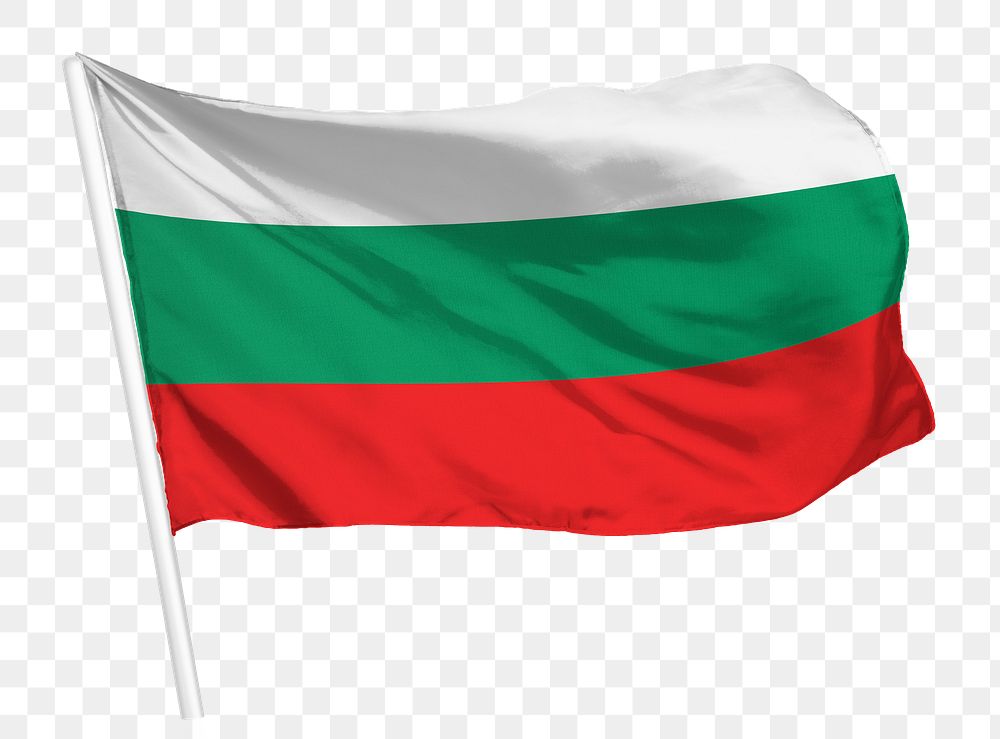 Bulgaria flag png waving, national symbol graphic