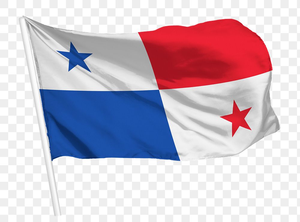 Panama flag png waving, national symbol graphic