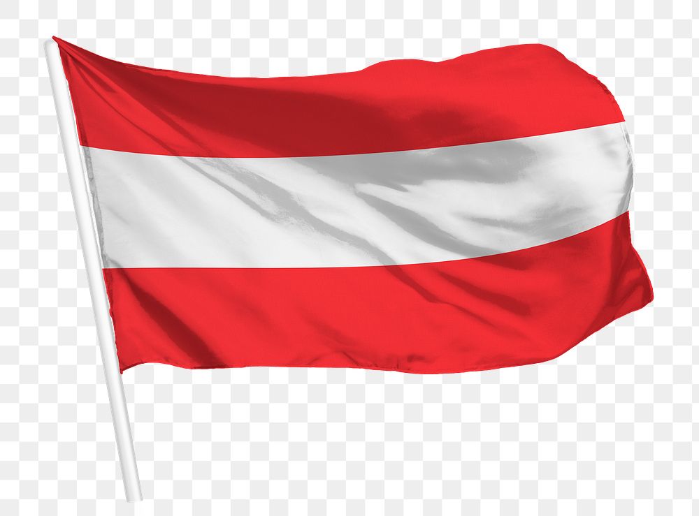 Austria flag png waving, national symbol graphic