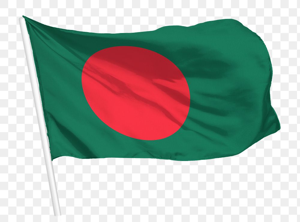 Bangladeshi flag png waving, national symbol graphic