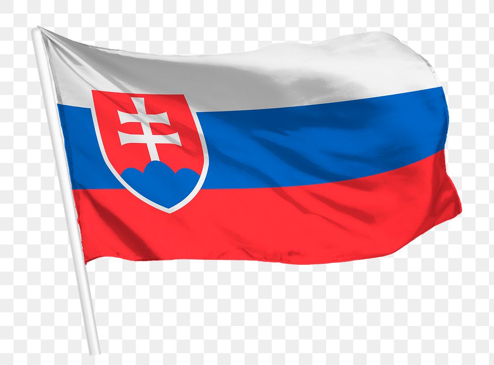 Slovakia flag png waving, national symbol graphic