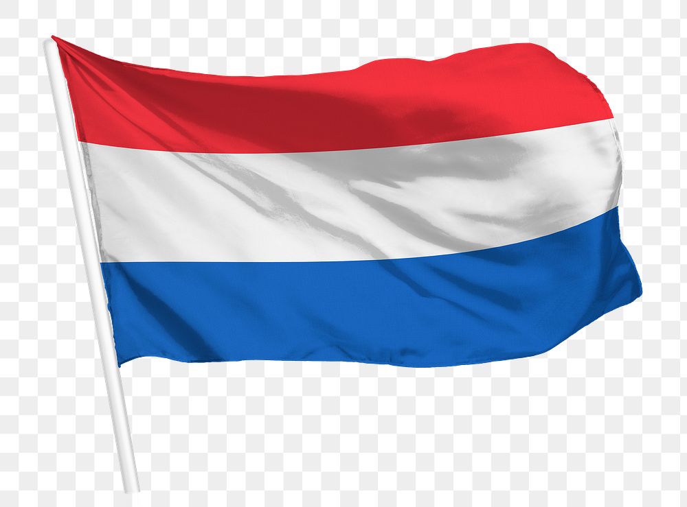 Netherlands flag png waving, national symbol graphic