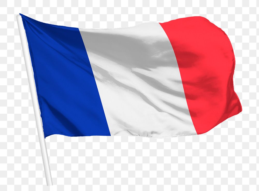 French flag png waving, national symbol graphic