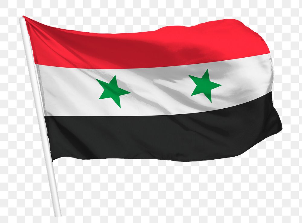 Syria flag png waving, national symbol graphic