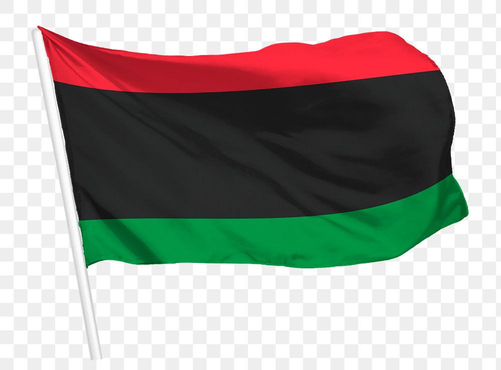 Pan-African flag png waving, national symbol graphic
