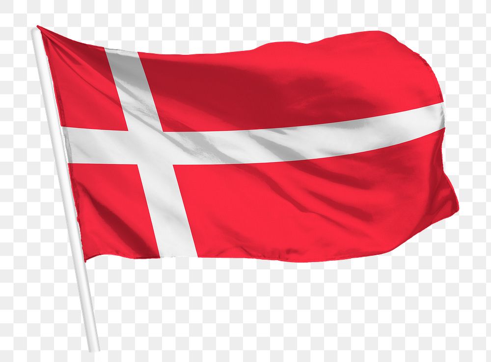 Denmark flag png waving, national symbol graphic