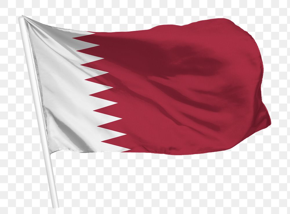 Qatar flag png waving, national symbol graphic