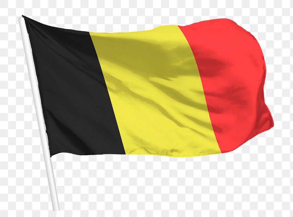 Belgium flag png waving, national symbol graphic