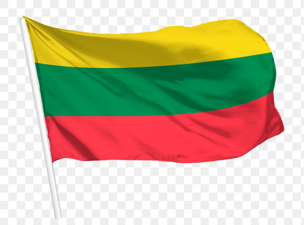 Lithuania flag png waving, national symbol graphic
