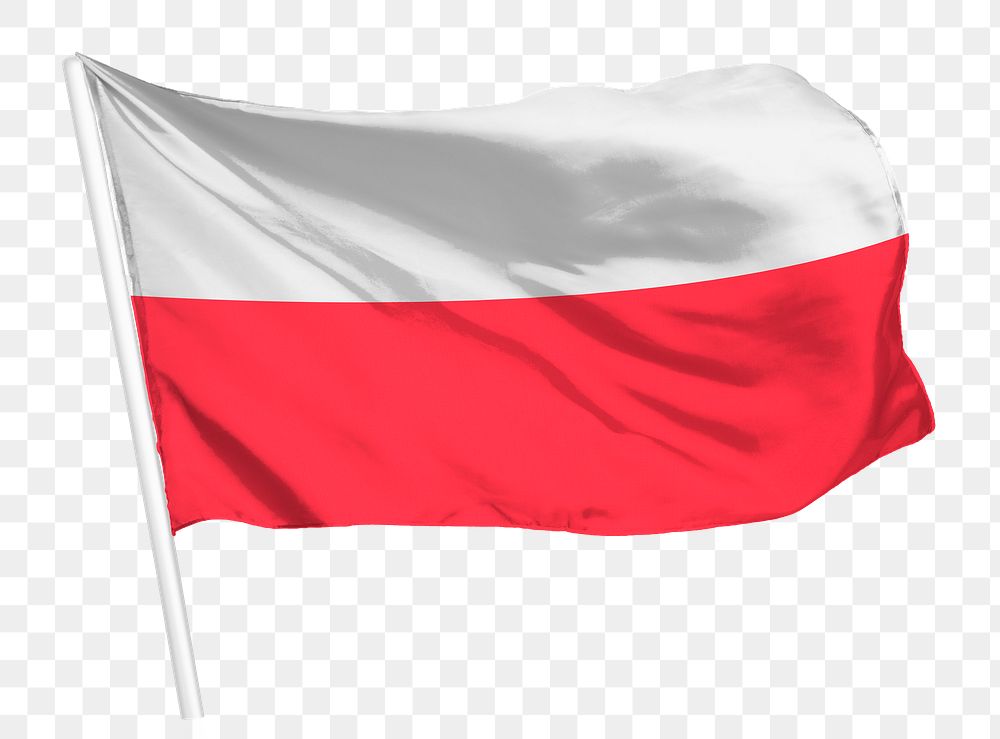 Poland flag png waving, national symbol graphic