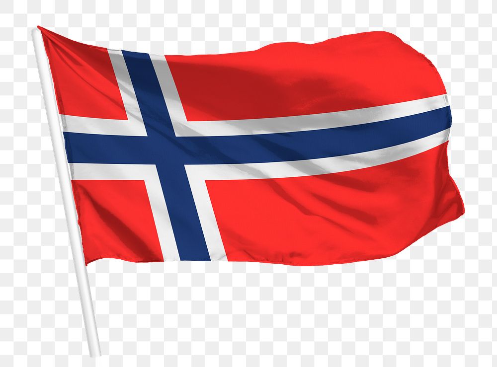 Norway flag png waving, national symbol graphic