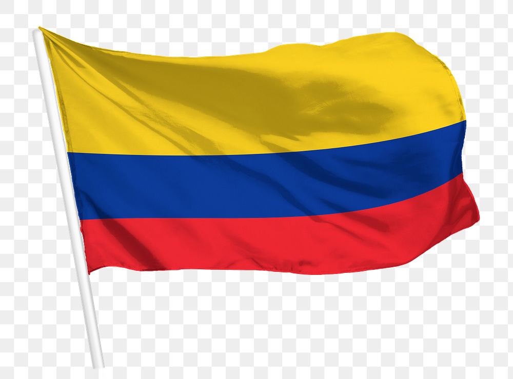Colombian flag png waving, national symbol graphic