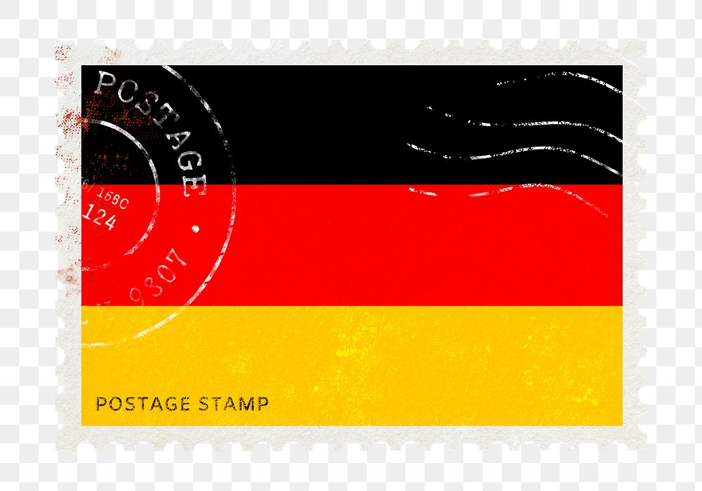 Germany png post stamp sticker, transparent background