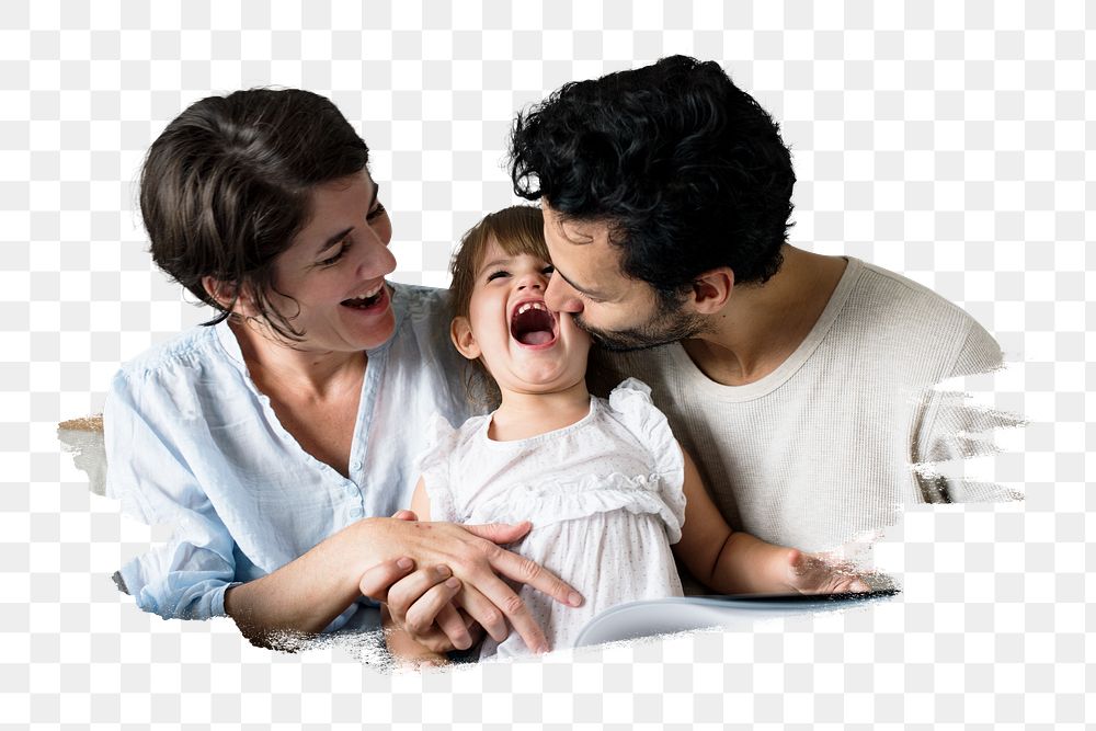 PNG Family time, collage element, transparent background