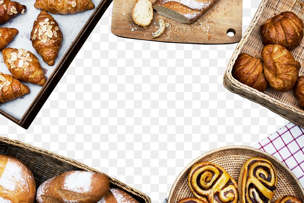 Bakery border png frame, transparent background