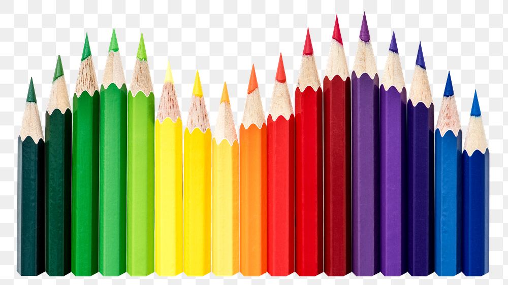 Colored pencils png sticker, art stationery image, transparent background
