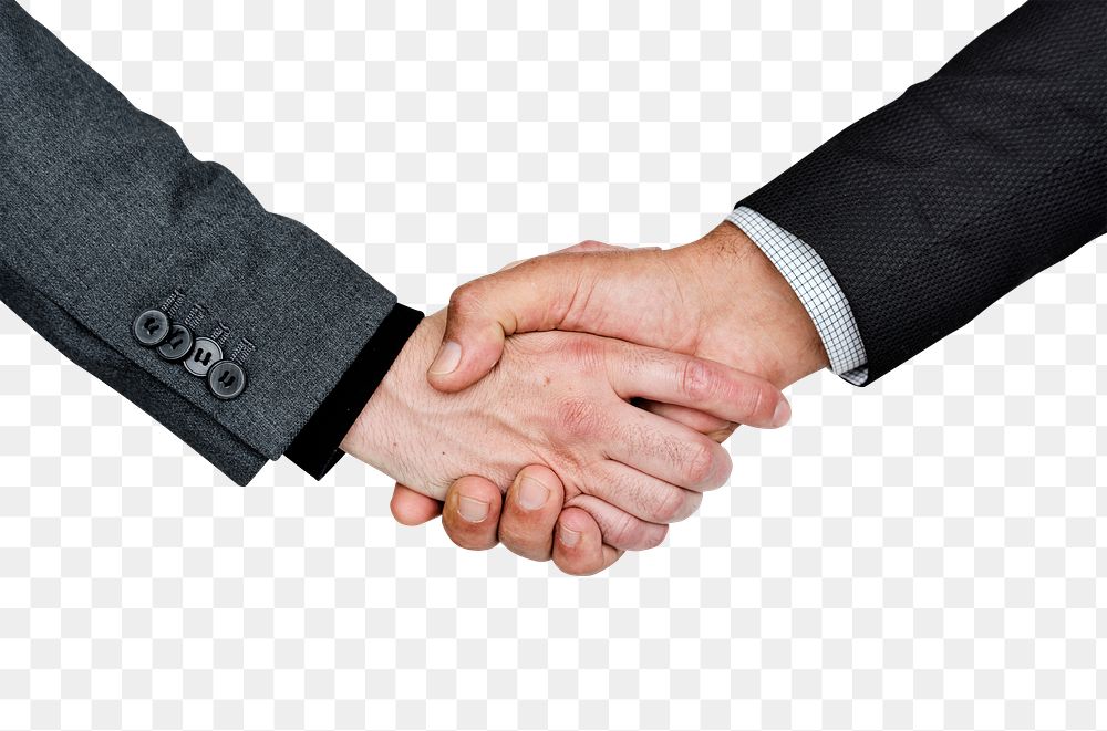 Business handshake png sticker, transparent background