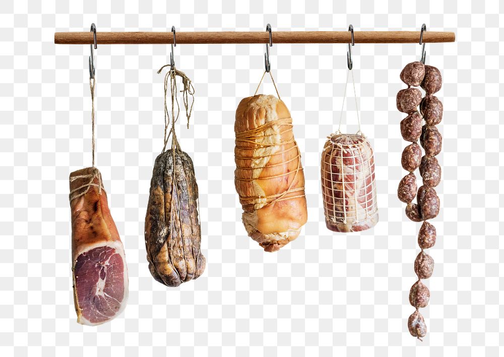 Charcuterie meat png sticker, food image, transparent background