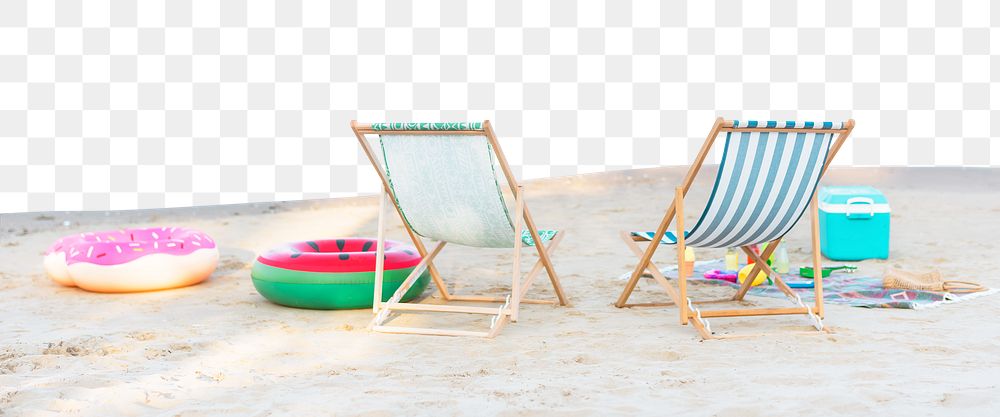 Beach picnic png border, transparent background