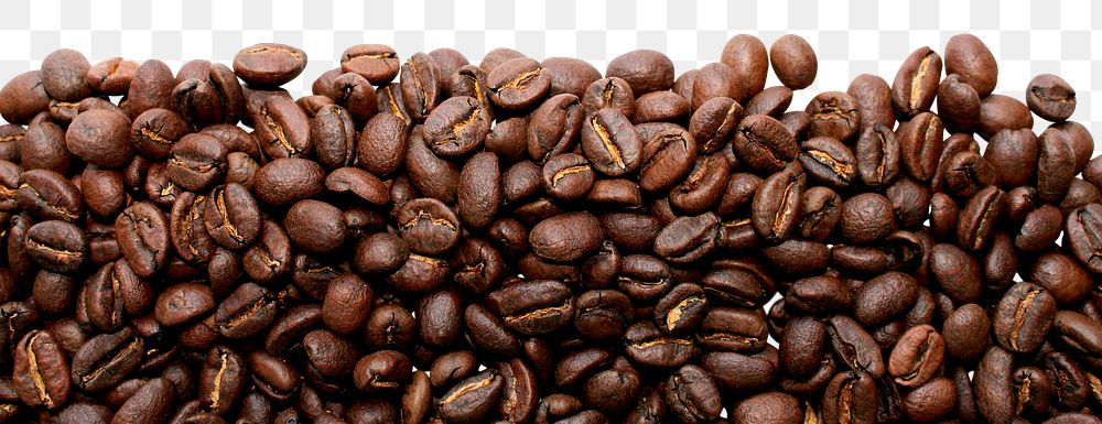 Coffee beans png border sticker, food transparent background