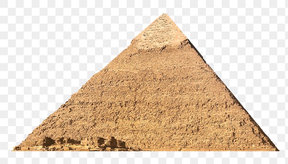 Egyptian pyramid png sticker, famous landmark image, transparent background