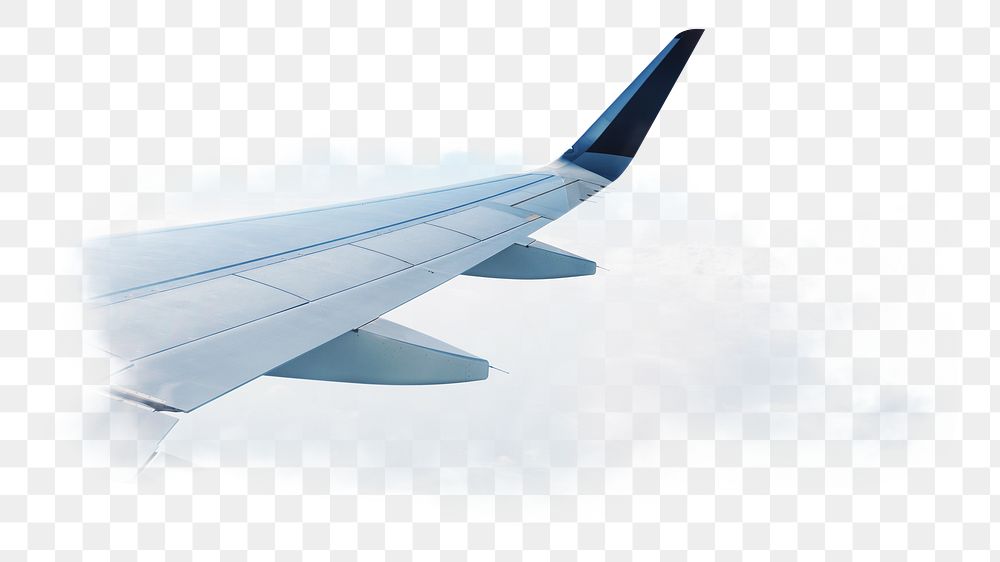 Aircraft wing png sticker, transparent background