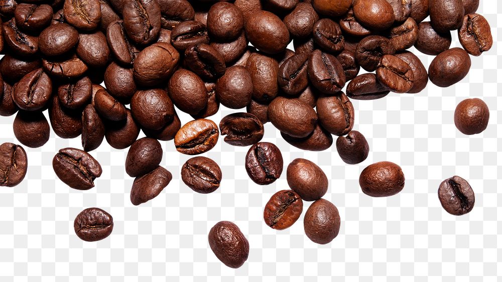 Coffee beans png border sticker, food & drink transparent background