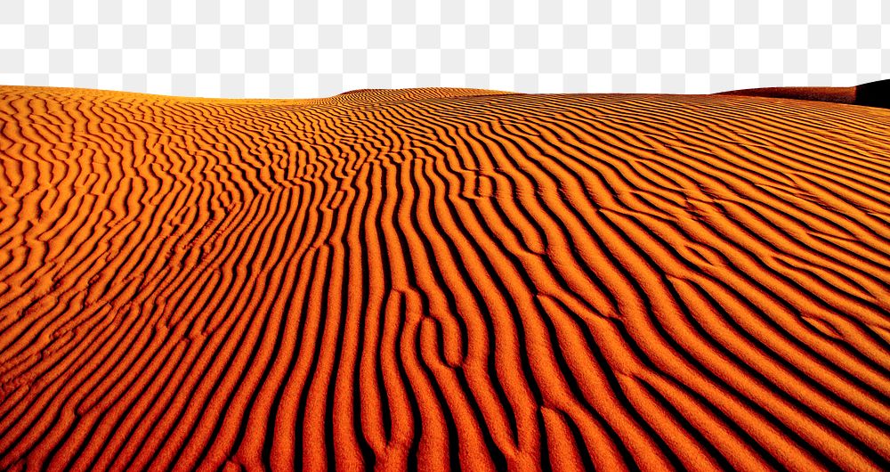 Orange desert png border, transparent background