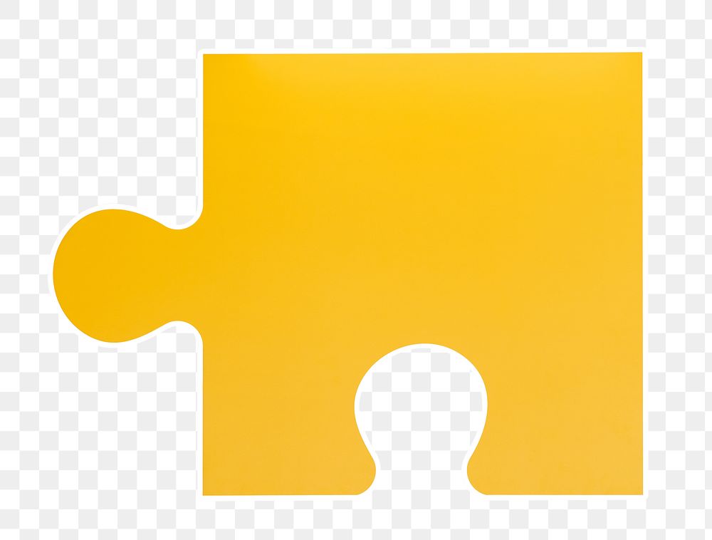 Puzzle piece png sticker, transparent background