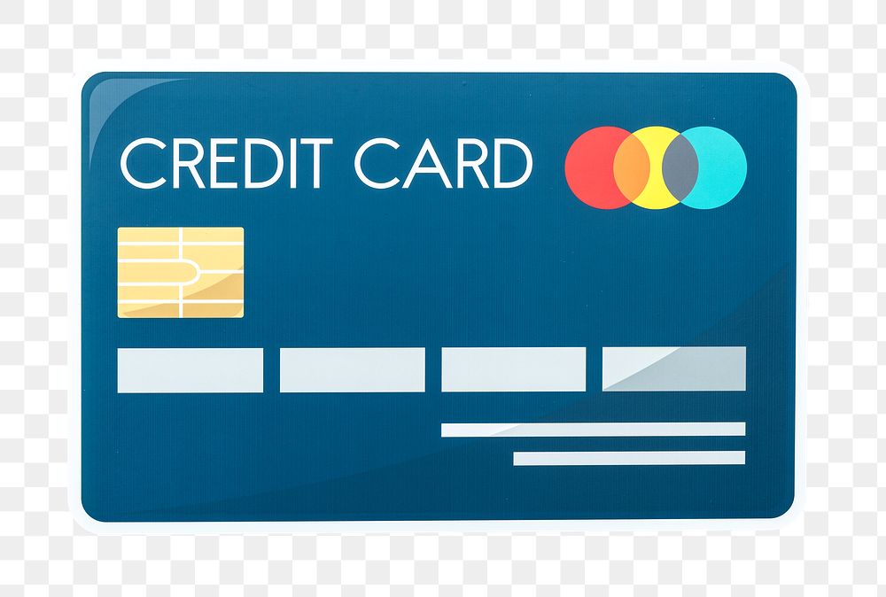 Credit card png sticker, transparent background