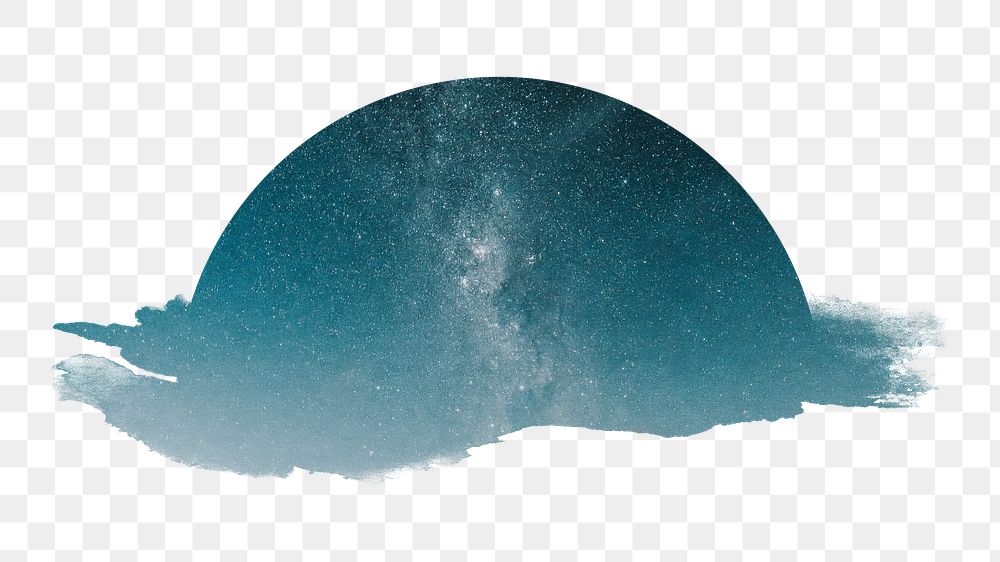 PNG Beautiful milky way in the night sky, collage element, transparent background