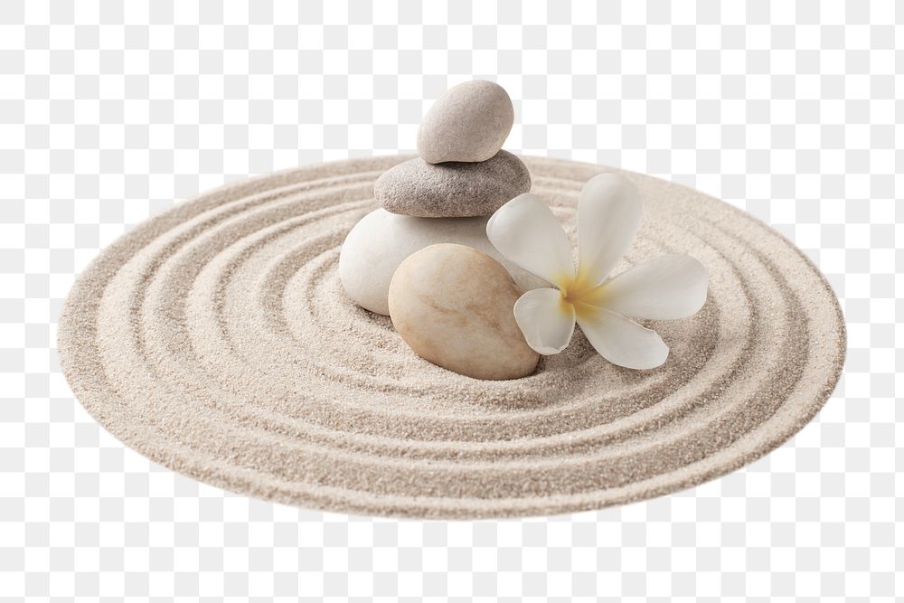 Spa stones png sticker, transparent background