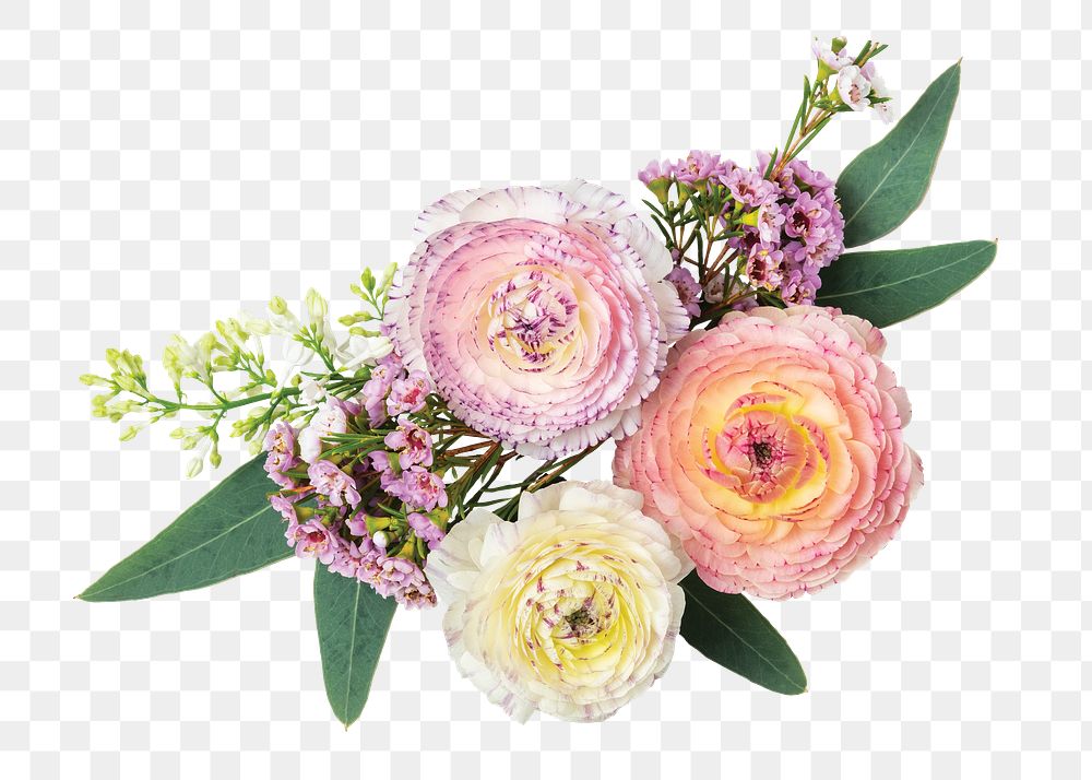 Beautiful flower arrangement png sticker