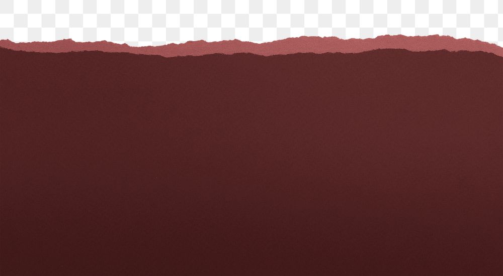 Red png border, torn paper design, transparent background